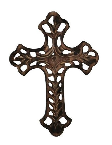 Cruz Madera Labrada 30X23Cm