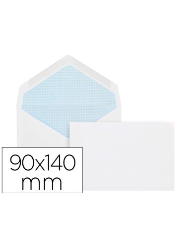 Sobre Liderpapel N.1 Blanco Minimo Normalizado 90X140Mm Engomado Solapa De Pico Caja De 500 Unidades