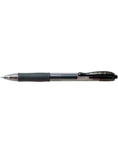 Boligrafo Pilot G-2 Negro Tinta Gel Retractil Sujecion De Caucho