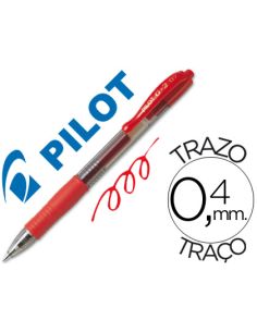 Boligrafo Pilot G-2 Rojo Tinta Gel Retractil Sujecion De Caucho