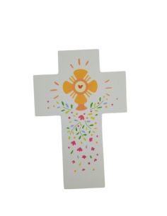 Cruz Blanca Alabanza  Custodia  15X10Cm