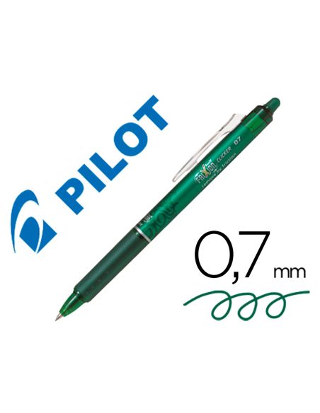 Boligrafo Verde Pilot Frixion Clicker Borrable 0,7 Mm