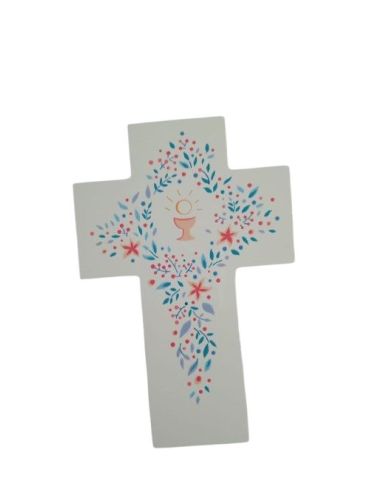 Cruz Blanca Alabanza  Cáliz  15X10Cm
