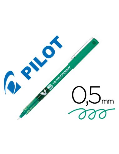 Rotulador Pilot Punta Aguja V-5 Verde 0.5 Mm