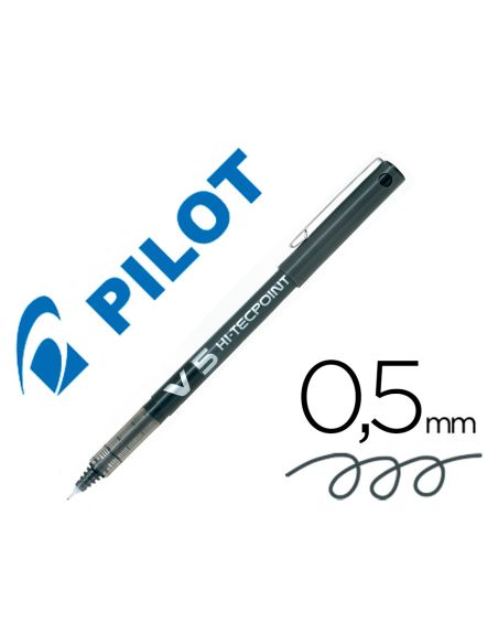Rotulador Pilot Punta Aguja V-5 Negro 0.5 Mm