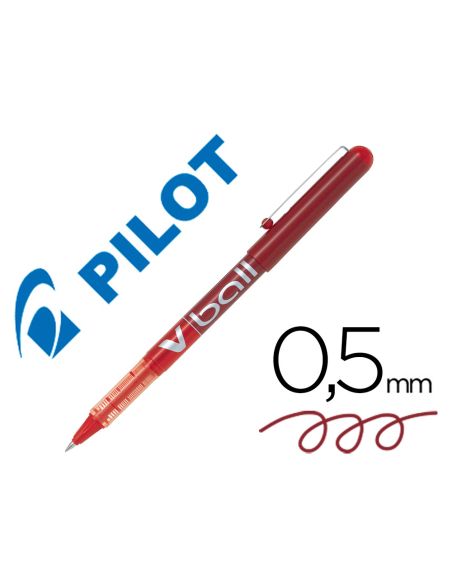 Rotulador Pilot Roller V-Ball Rojo 0.5 Mm