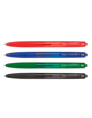 Boligrafo Azul  Pilot Super Grip G Retractil Sujecion De Caucho Tinta Base De Aceite