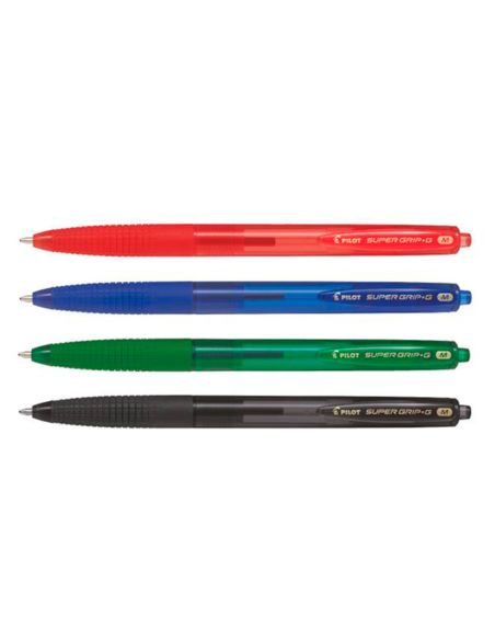 Boligrafo Azul  Pilot Super Grip G Retractil Sujecion De Caucho Tinta Base De Aceite