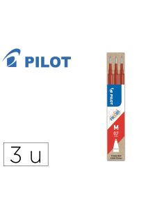 Recambio rojo  boligrafo pilot frixion ball caja de 3 unidades
