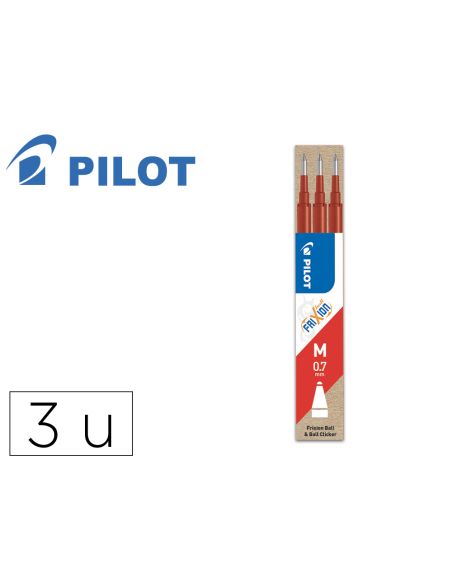 Recambio rojo  boligrafo pilot frixion ball caja de 3 unidades