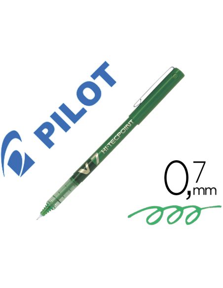 Rotulador Pilot Punta Aguja V-7 Verde 0.7 Mm