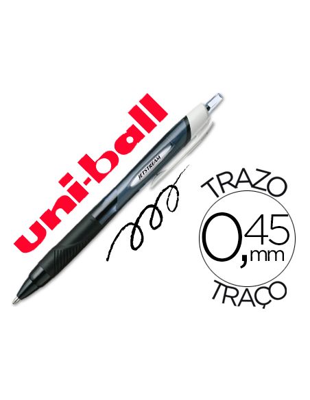 Boligrafo Negro Uni-Ball Jet Stream Sport Sxn-150E Tinta Hibrida