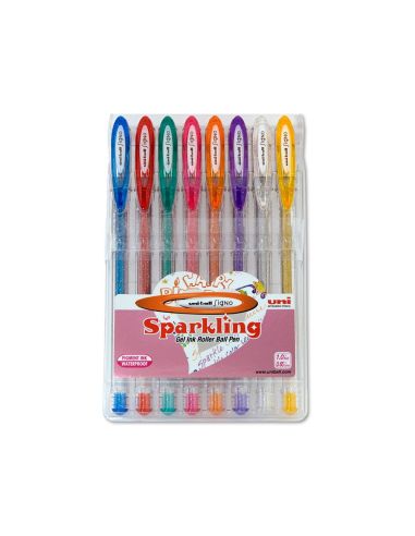 Boligrafo Uni Ball Um-120 Signo 0,7 Mm Tinta Gel Estuche De 8 Colores Con Purpurina|Libreriasalesiana