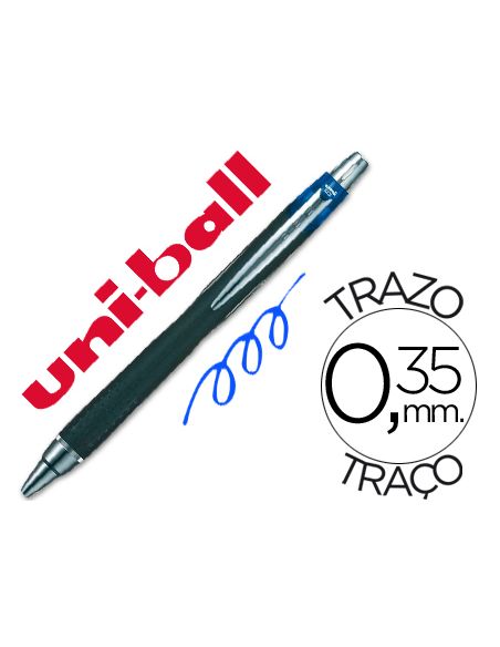 Boligrafo Azul Uni-Ball Jetstream Sxn-210 Retractil Tinta Hibrida Color