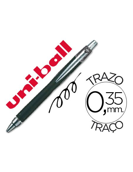 Boligrafo Negro Uni-Ball Jetstream Sxn-210 Retractil Tinta Hibrida
