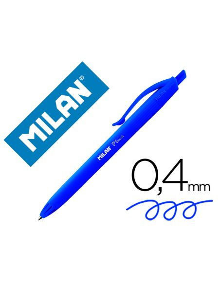 Boligrafo Azul Milan P1 Retractil 1 Mm Touch