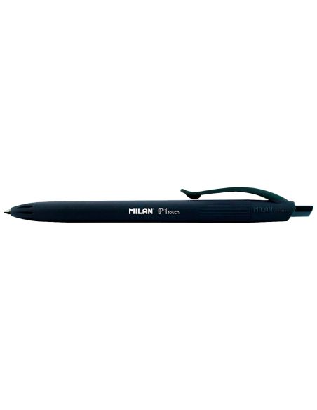 Boligrafo Negro Milan P1 Retractil 1 Mm Touch