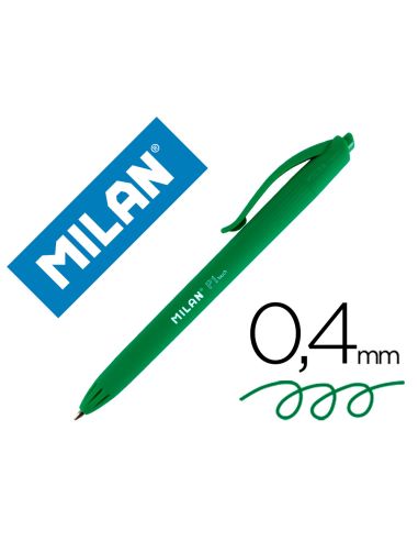 Boligrafo Verde Milan P1 Retractil 1 Mm Touch