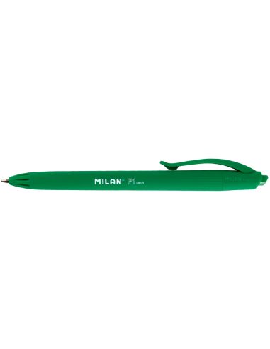 Boligrafo Verde Milan P1 Retractil 1 Mm Touch