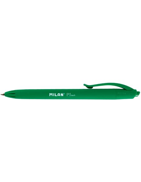 Boligrafo Verde Milan P1 Retractil 1 Mm Touch