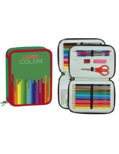 Plumier Escolar Alpino Color Pequeño Doble Cremallera