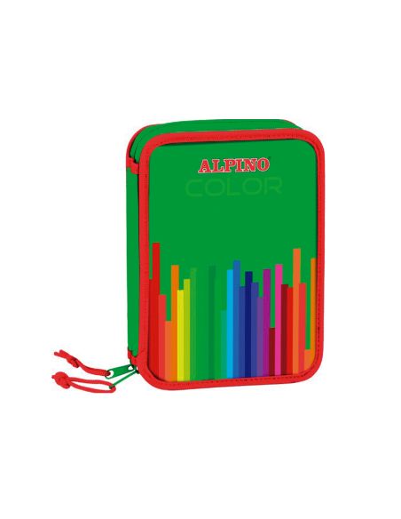Plumier Escolar Alpino Color Pequeño Doble Cremallera