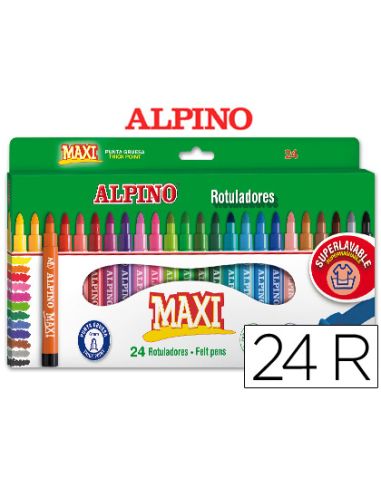 Rotulador Alpino Maxi Caja De 24 Unidades Colores Surtidos