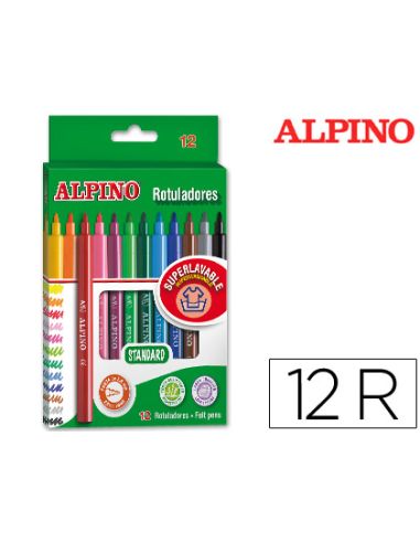 Rotulador Alpino Standard Caja De 12 Unidades Colores Surtidos