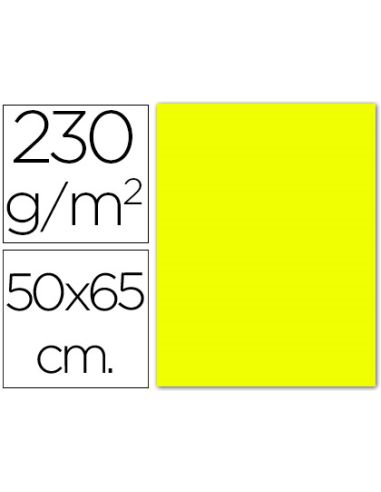 Cartulina Fluorescente Amarilla 50X65 Cm 230 Gr