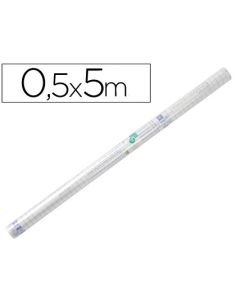 Rollo Plastico Adhesivo Liderpapel 0.50X5 Mt 50 Mc Forralibros Removible