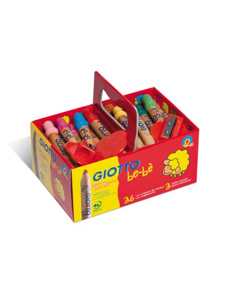 Lapices De Colores Giotto Bebe Super Schoolpack De 36 Unidades + 3 Sacapuntas