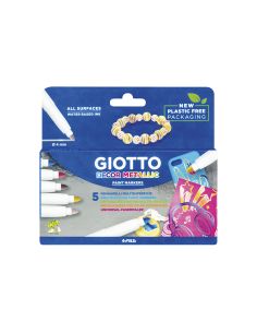 Rotulador Giotto Decor Metal Caja De 5 Unidades Colores Surtidos 2