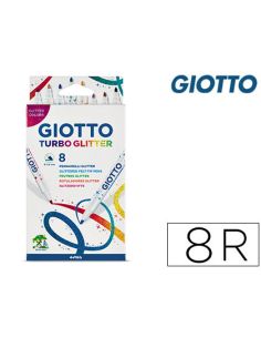 Rotulador Giotto Turbo Glitter Purpurina Caja De 8 Unidades