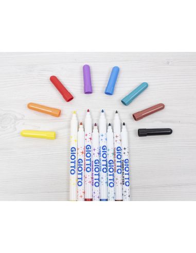 Rotulador Giotto Turbo Glitter Purpurina Caja De 8 Unidades