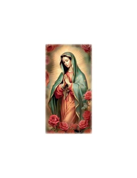 Cuadro Madera Virgen Guadalupe Color 12X24