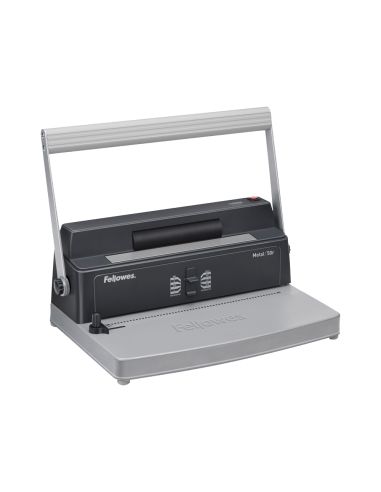 Encuadernadora Para Espiral Fellowes Metal 50R Perfora 12 Hojas Formato A4 Paso 5:1 Encuaderna 450 Hojas 80 Gr