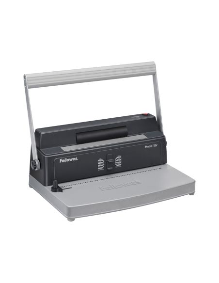 Encuadernadora Para Espiral Fellowes Metal 50R Perfora 12 Hojas Formato A4 Paso 5:1 Encuaderna 450 Hojas 80 Gr