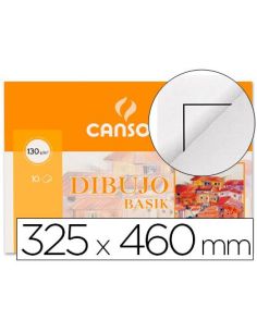 Papel Dibujo Basik Din A3+ 32,5X 46 Cm Con Recuadro Minipack De 10 Hojas