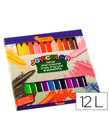 Lapices Cera Jovicolor Caja De 12 Unidades Colores Surtidos