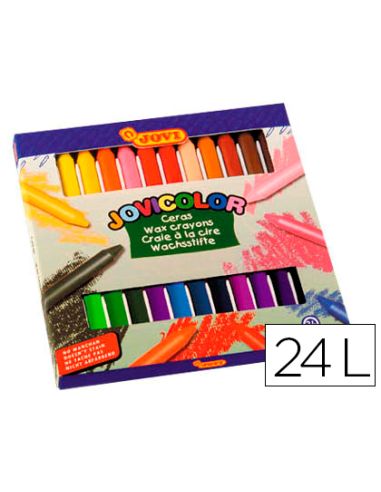 Lapices Cera Jovicolor Caja De 24 Unidades Colores Surtidos