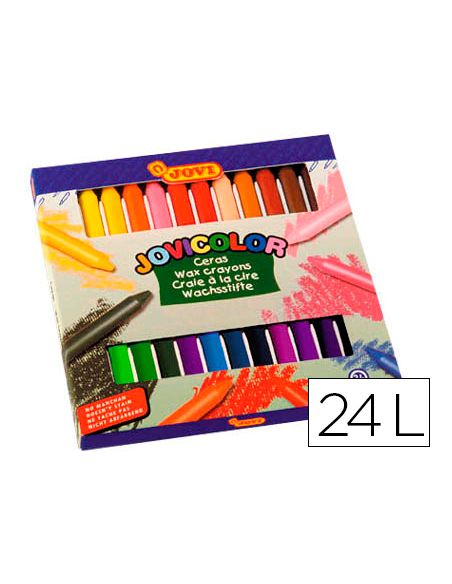 Lapices Cera Jovicolor Caja De 24 Unidades Colores Surtidos