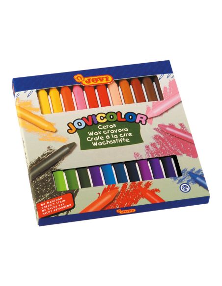 Lapices Cera Jovicolor Caja De 24 Unidades Colores Surtidos