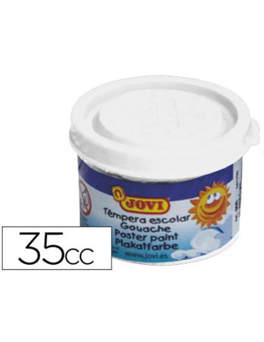 Tempera Escolar Jovi 35 Ml Color Blanco