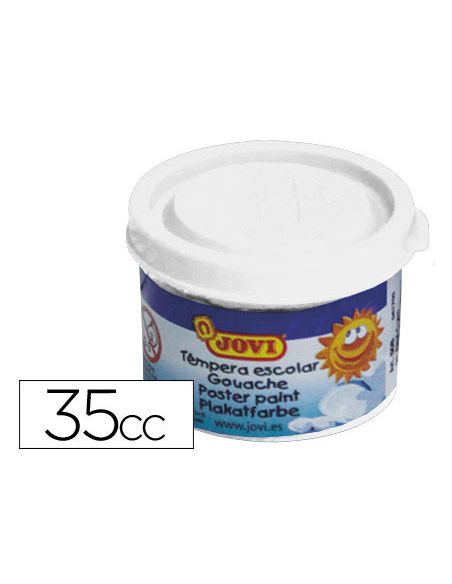 Tempera Escolar Jovi 35 Ml Color Blanco