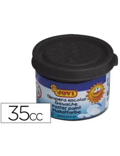 Tempera Escolar Jovi 35 Ml Color Negro