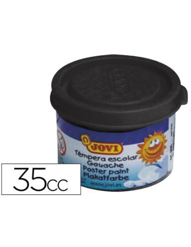 Tempera Escolar Jovi 35 Ml Color Negro