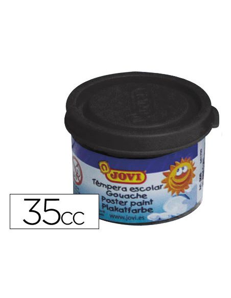 Tempera Escolar Jovi 35 Ml Color Negro