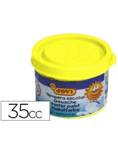 Tempera Escolar Jovi 35 Ml Color Amarillo Limon