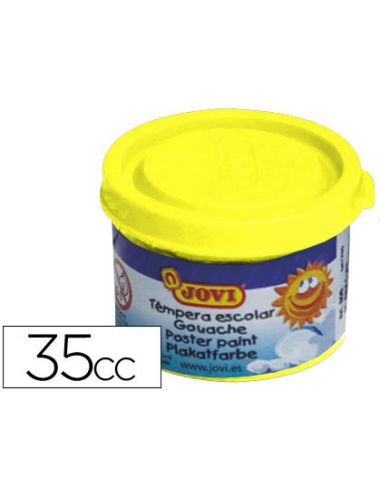 Tempera Escolar Jovi 35 Ml Color Amarillo Limon