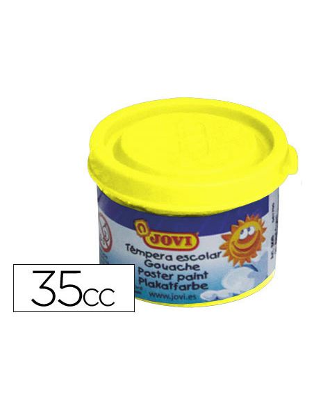 Tempera Escolar Jovi 35 Ml Color Amarillo Limon